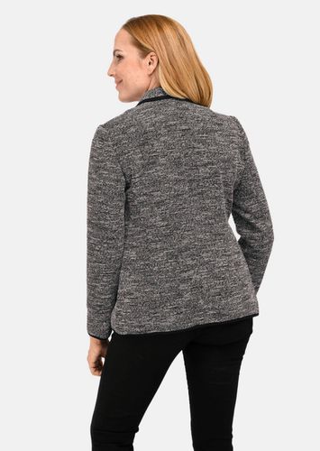 Bouclé-Blazer mit Kontrastpaspel - / weiß - Gr. 24 von - Goldner Fashion - Modalova