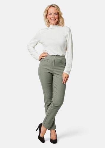 Wärmende Schlupfhose LOUISA in knitterarmer Ware - khaki - Gr. 195 von - Goldner Fashion - Modalova