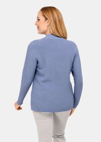 Sportiver Strickpullover mit figurschmeichelnden Details - rauchblau / melange - Gr. 19 von - Goldner Fashion - Modalova