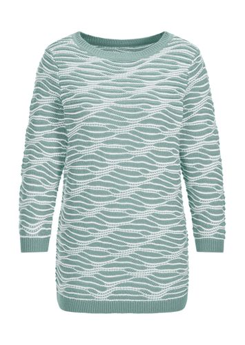 Strickpullover mit Wellenmuster - salbei / gemustert - Gr. 19 von Fashion - Goldner - Modalova