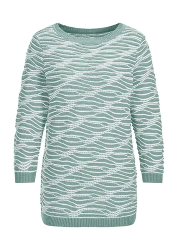 Strickpullover mit Wellenmuster - salbei / gemustert - Gr. 24 von Fashion - Goldner - Modalova