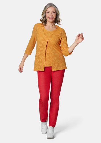 Einfarbiges Shirt-Set mit viel Spitze - honig - Gr. 19 von - Goldner Fashion - Modalova