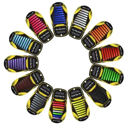 Schlanke, ungebundene elastische Silikons chnürung für Turnschuhe in 16 verschiedenen Farben - AliExpress - Modalova