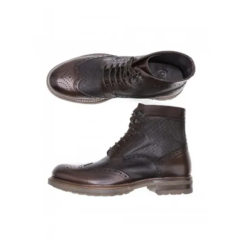 Hohe qualität kombination männer leder stiefel, runde kappe und hackfleisch trim-Made in Spanien - AliExpress - Modalova