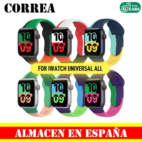 Silikon strap Multicolor Kompatibel mit Apple Uhr iWatch serie 6 5 4 3 2 1 38 40 42 44mm band armband für SmartWatch - AliExpress - Modalova