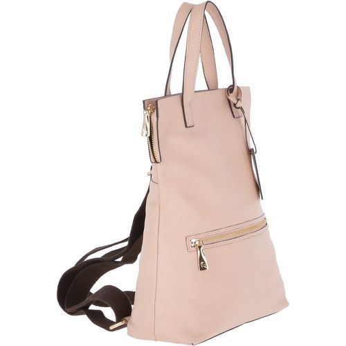 Borsa Zainetto' 2 in 1 Leather Backpack Handbag: 62237 Panna Cotta NA - Ashwood Handbags - Modalova