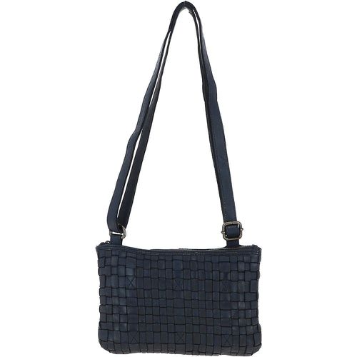 Vintage Woven Leather Crossbody Bag: D-70 Navy Blue NA - Ashwood Handbags - Modalova