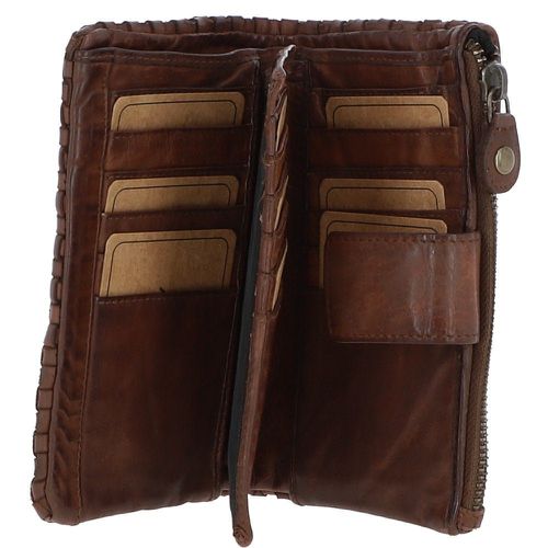 Vintage Woven Leather Medium 18 Card Purse: D-83 Taupe NA - Ashwood Handbags - Modalova