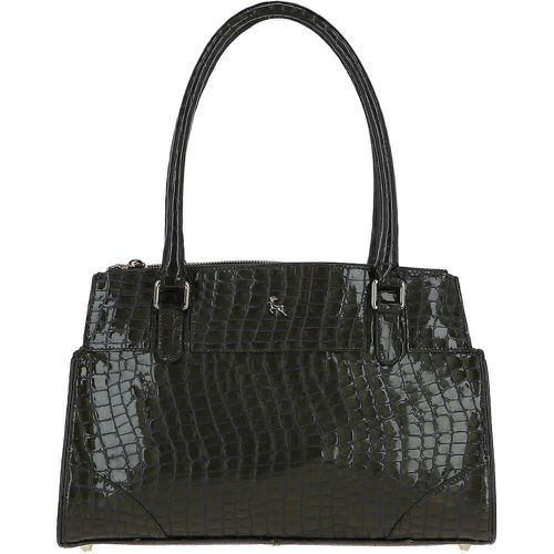 Three Section Patent Leather Work Bag: A4 Work Bag Green NA - Ashwood Handbags - Modalova