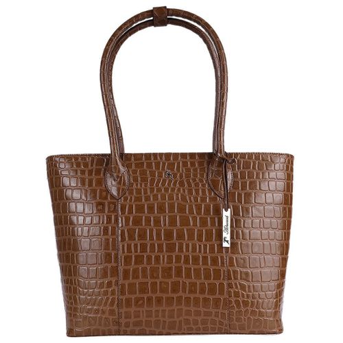 Ashwood Leather Crocodile Print Shopper Bag: C-56 Tan NA - Ashwood Handbags - Modalova