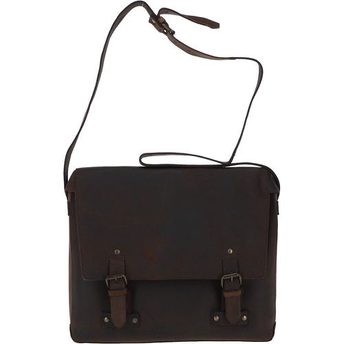 Ashwood Antico Vintage Genuine Premium Leather Messenger Bag with 13 inch Padded Laptop Compartment & Multiple Organiser Compartments, Memphis Brown N - Ashwood Handbags - Modalova