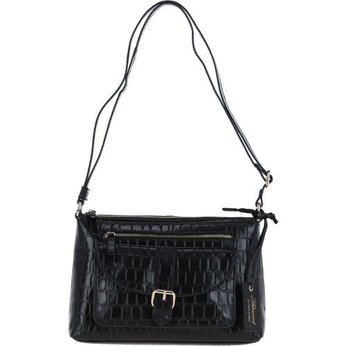 Pretty' Croc Embossed Leather Shoulder Bag: 63786 Black/croc NA - Ashwood Handbags - Modalova