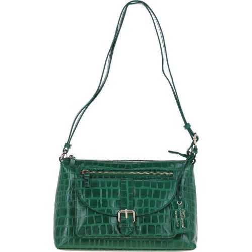 Apos;Pretty&apos; Croc Embossed Leather Shoulder Bag: 63786 Green NA - Ashwood Handbags - Modalova