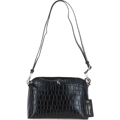 Apos;Brill&apos; Croc Embossed Leather Shoulder Bag: 63787 Black/croc NA - Ashwood Handbags - Modalova