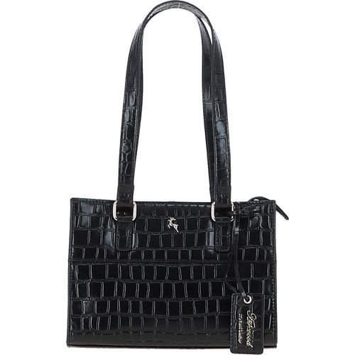 Glamour' Croc Embossed Leather Shoulder Handbag: 63788 Black/croc NA - Ashwood Handbags - Modalova