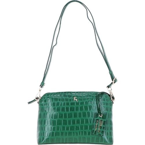 Apos;Brill&apos; Croc Embossed Leather Shoulder Bag: 63787 Green NA - Ashwood Handbags - Modalova