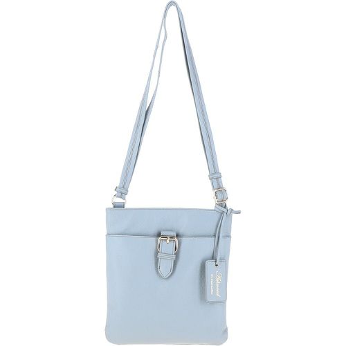 SB Buckle" Zip Top Leather Cross Body Bag Lilac Grey NA - Ashwood Handbags - Modalova