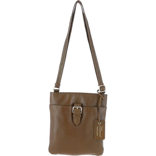 SB Buckle" Zip Top Leather Cross Body Bag Olive NA - Ashwood Handbags - Modalova