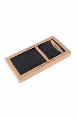 Men's RFID Leather Gift Set: Pilgrim Black NA - Ashwood Handbags - Modalova