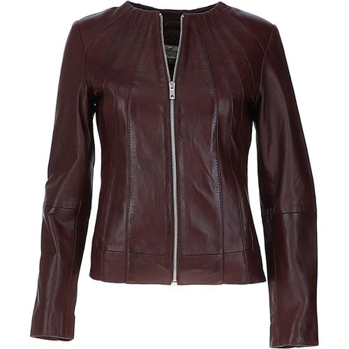 Leather Fashion Jacket Aliona: AWL-281 Burgundy 14 - Ashwood Handbags - Modalova