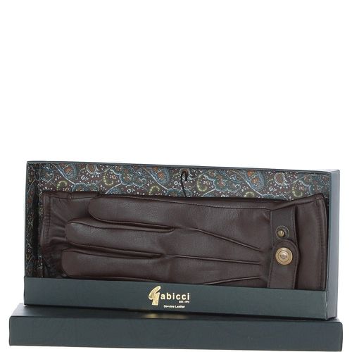 Soft Lambskin Real Leather Fleece Lining Gloves: GB-530 Brown S/M - Ashwood Handbags - Modalova