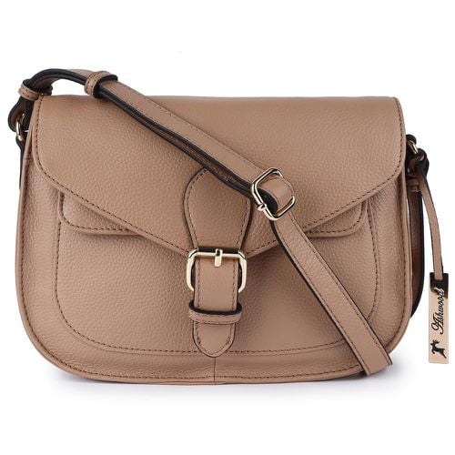 Apos;Stile Fiorentino&apos; Real Leather Crossbody Bag: 62879 Parafin NA - Ashwood Handbags - Modalova