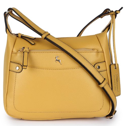 Classico Napoli' Real Leather Top Zip Crossbody Bag: 63931 Ochre NA - Ashwood Handbags - Modalova