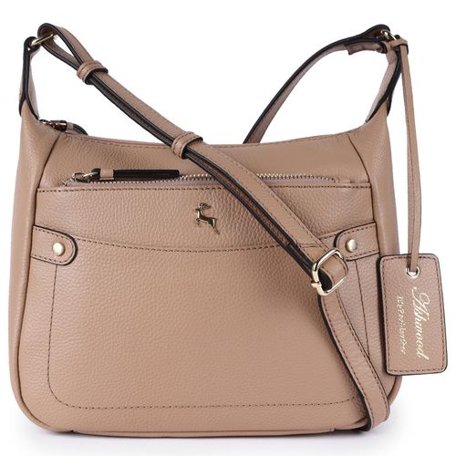 Apos;Classico Napoli&apos; Real Leather Top Zip Crossbody Bag: 63931 Parafin NA - Ashwood Handbags - Modalova