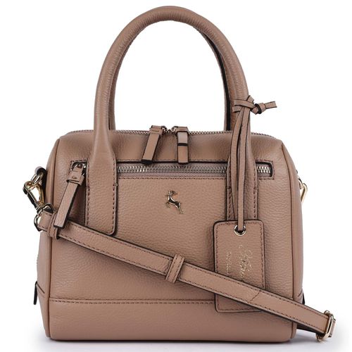 Apos;Moda Siciliana&apos; Real Leather Tote Crossbody Bag: 64064 Parafin NA - Ashwood Handbags - Modalova