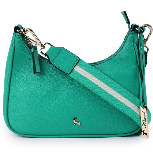 Bella Toscana' Real Leather Crossbody Bag with Webbing Strap: 64296 Gumdrop Green NA - Ashwood Handbags - Modalova