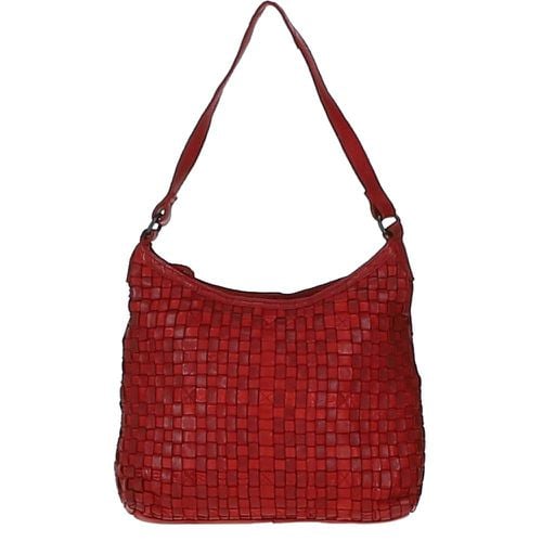 Apos;Raffinatezza&apos; Vintage Woven Leather Shoulder Bag: D-77 Red NA - Ashwood Handbags - Modalova