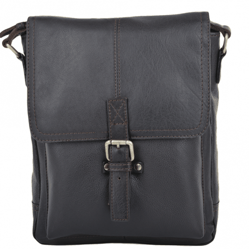 Mens A4 Ipad Pocket Leather Messenger Bag Benjamin Brown/tum NA - Ashwood Handbags - Modalova