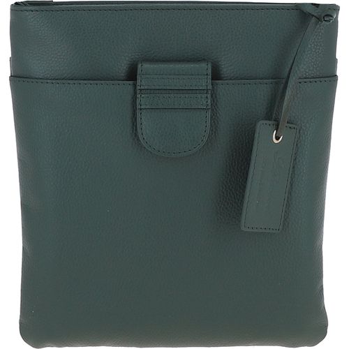 Womens Small Zip Top Leather Cross Body Bag: TAB Bottle Green NA - Ashwood Handbags - Modalova
