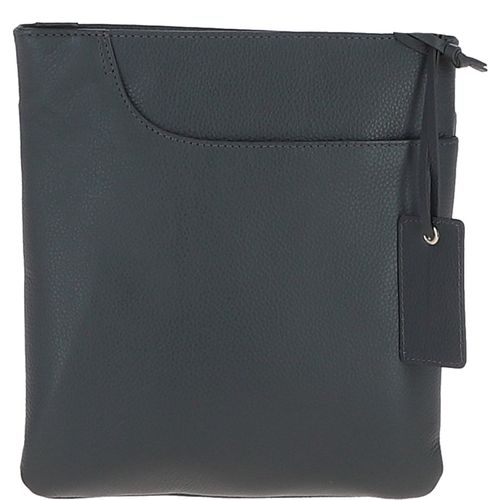 Ashwood Curve Zip Top Leather Cross Body Bag : CURVE Slate Grey NA - Ashwood Handbags - Modalova