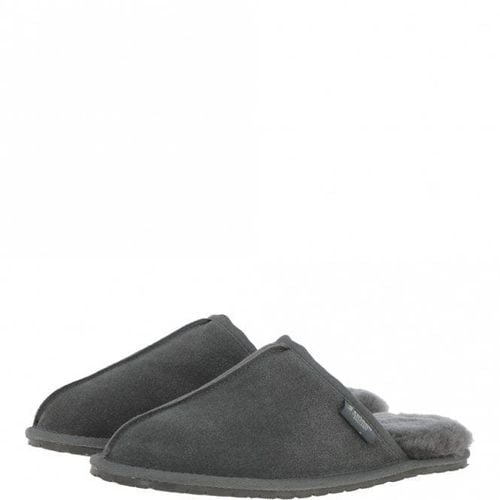 Classic Suede Sheepskin Slippers: MENS SLIPPERS 11/12 Grey/Grey - Ashwood Handbags - Modalova