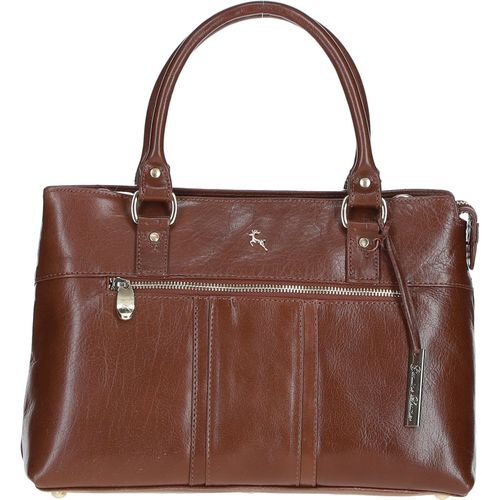 Elegant Leather Handbag X Shoulder Bag with Gold Hardware: 19-208 Bridge - Ashwood Handbags - Modalova