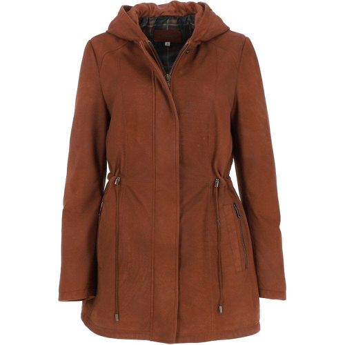 Fenland Ladies Mid Length Coat with Hood: Maisie Tan 14 - Ashwood Handbags - Modalova