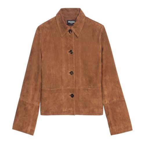 Blouson Lessa 100% Cuir Suede Cognac - Taille M - Zadig & Voltaire - Modalova