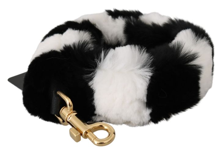 White Lapin Fur Accessory Shoulder Women's Strap - Dolce & Gabbana - Modalova