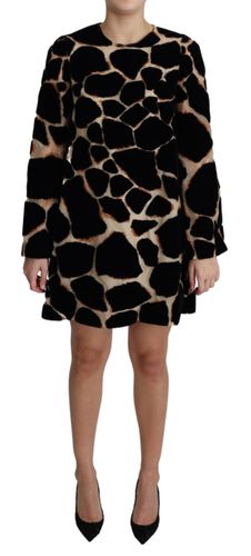 Giraffe Print Shift Mini Women's Dress - Dolce & Gabbana - Modalova