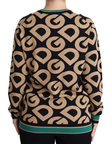 DG Mania Wool Crewneck Pullover Women's Sweater - Dolce & Gabbana - Modalova