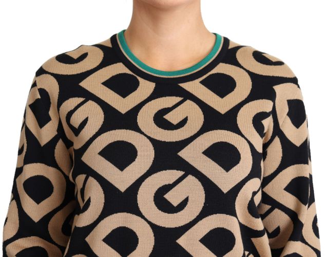 DG Mania Wool Crewneck Pullover Women's Sweater - Dolce & Gabbana - Modalova