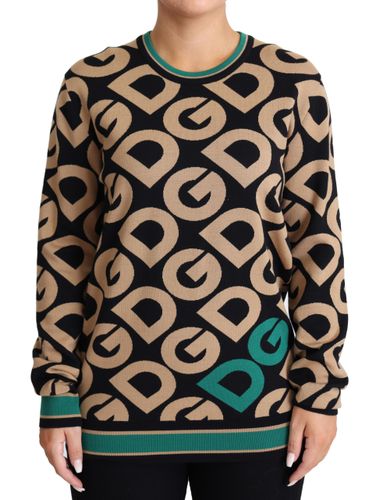 DG Mania Wool Crewneck Pullover Women's Sweater - Dolce & Gabbana - Modalova