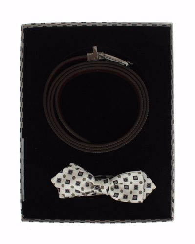 Silk Bowtie Leather Men Belt Gift Men's Box - Dolce & Gabbana - Modalova