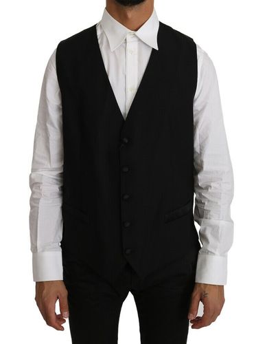 Solid Wool Silk Men's Vest - Dolce & Gabbana - Modalova