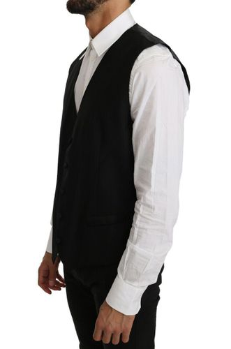 Solid Wool Silk Men's Vest - Dolce & Gabbana - Modalova