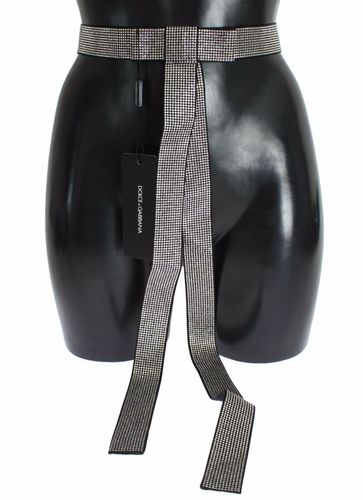 Silk Clear Crystal Bow Waist Men's Belt - Dolce & Gabbana - Modalova