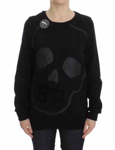 Cotton Motive Print Crewneck Pullover Women's Sweater - Exte - Modalova