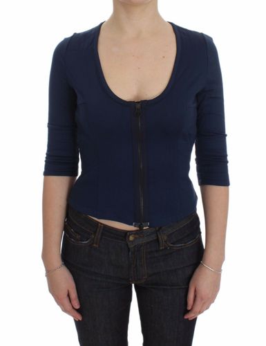 Cotton Top Zipper Deep Crew-neck Women's Sweater - Exte - Modalova