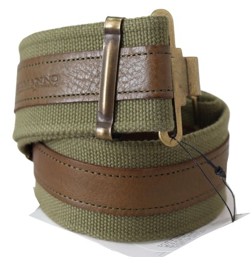 Leather Rustic Bronze Buckle Army Women's Belt - Ermanno Scervino - Modalova